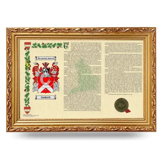 Gaskarth Armorial Landscape Framed - Gold