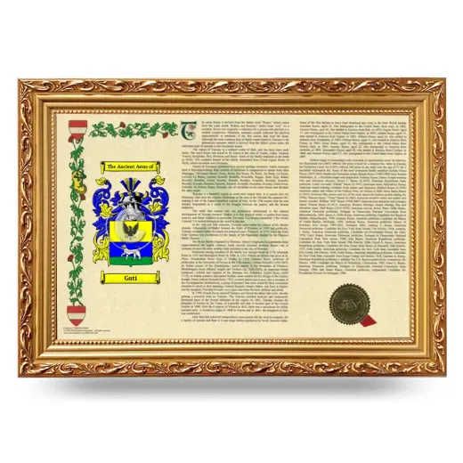 Gati Armorial Landscape Framed - Gold