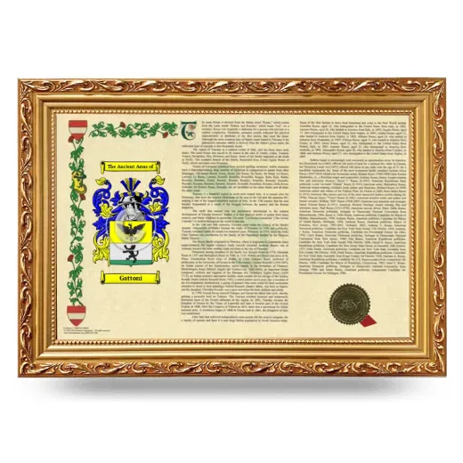 Gattoni Armorial Landscape Framed - Gold
