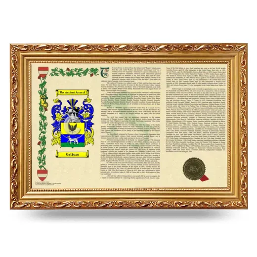 Gattuso Armorial Landscape Framed - Gold
