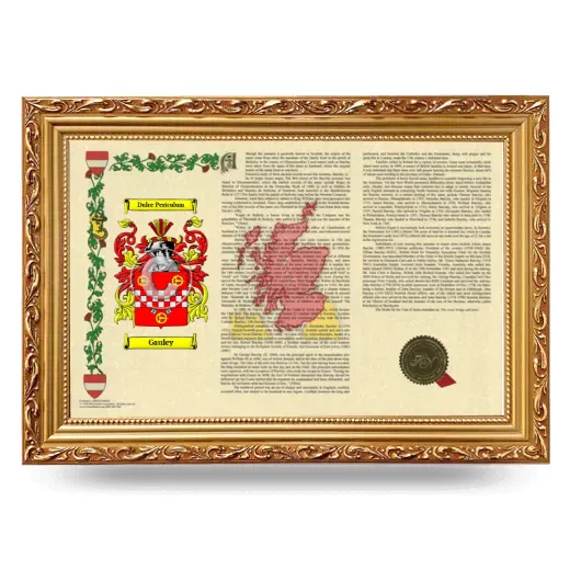 Gauley Armorial Landscape Framed - Gold