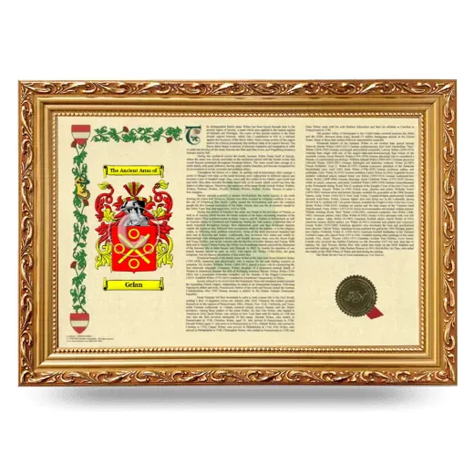 Gelan Armorial Landscape Framed - Gold