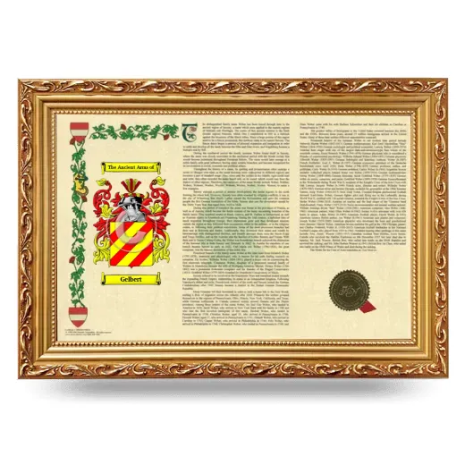 Gelbert Armorial Landscape Framed - Gold