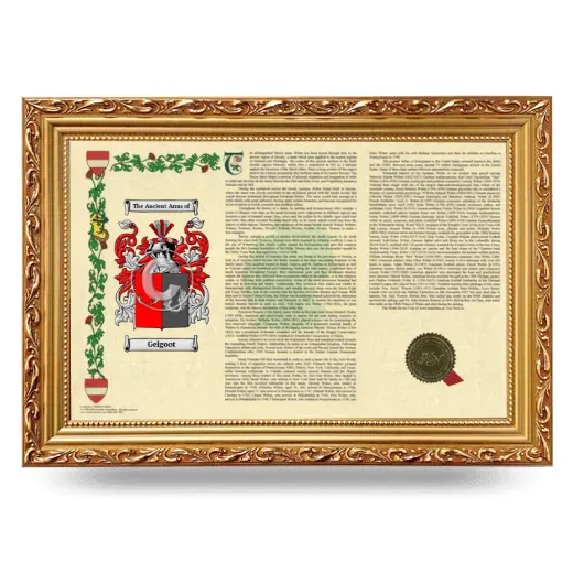 Gelgoot Armorial Landscape Framed - Gold