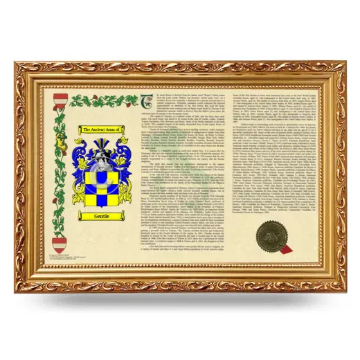 Gentle Armorial Landscape Framed - Gold