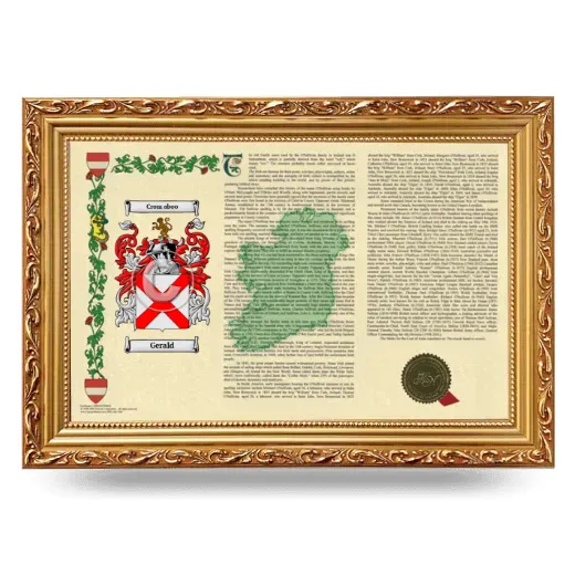 Gerald Armorial Landscape Framed - Gold