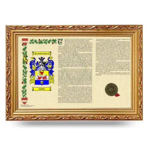 Gerber Armorial Landscape Framed - Gold