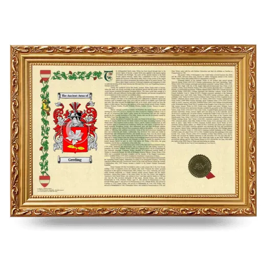 Gerding Armorial Landscape Framed - Gold