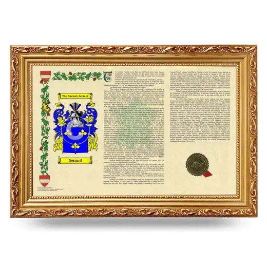 Gerrard Armorial Landscape Framed - Gold