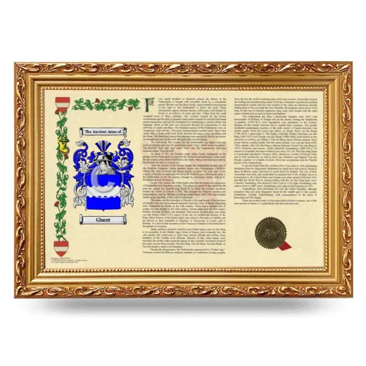 Ghant Armorial Landscape Framed - Gold
