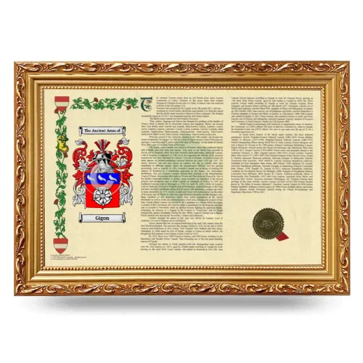 Gigon Armorial Landscape Framed - Gold