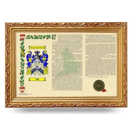 Gilk Armorial Landscape Framed - Gold
