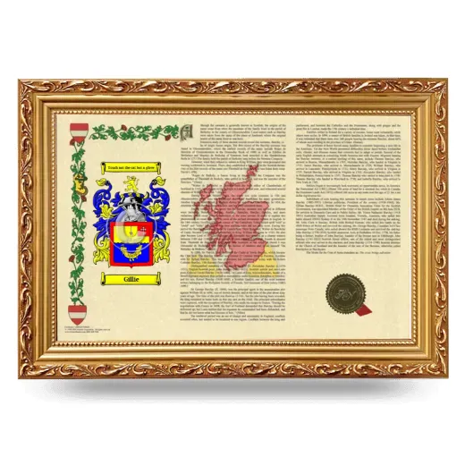 Gillie Armorial Landscape Framed - Gold