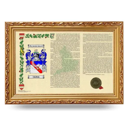 Gladwin Armorial Landscape Framed - Gold