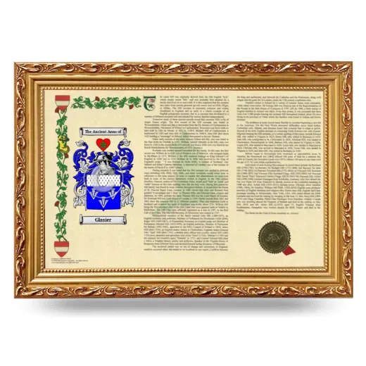 Glasier Armorial Landscape Framed - Gold