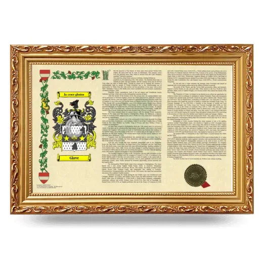 Glave Armorial Landscape Framed - Gold
