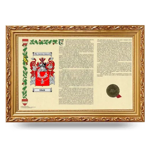 Gluck Armorial Landscape Framed - Gold
