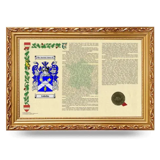 Gobelin Armorial Landscape Framed - Gold