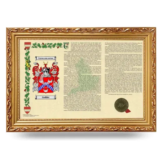 Godder Armorial Landscape Framed - Gold