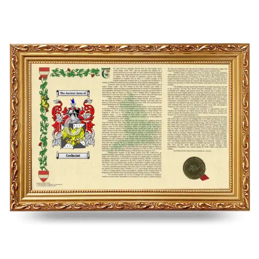 Godmint Armorial Landscape Framed - Gold