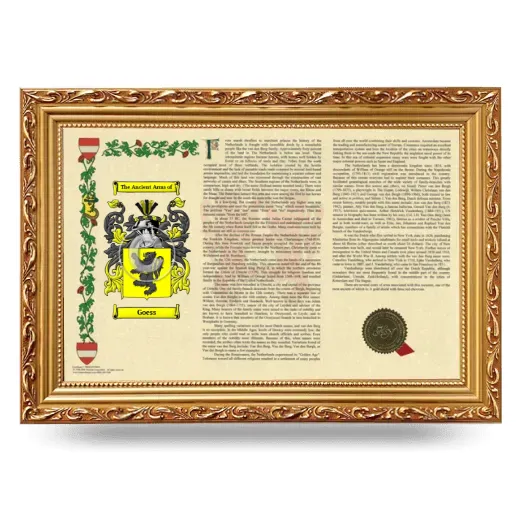 Goess Armorial Landscape Framed - Gold