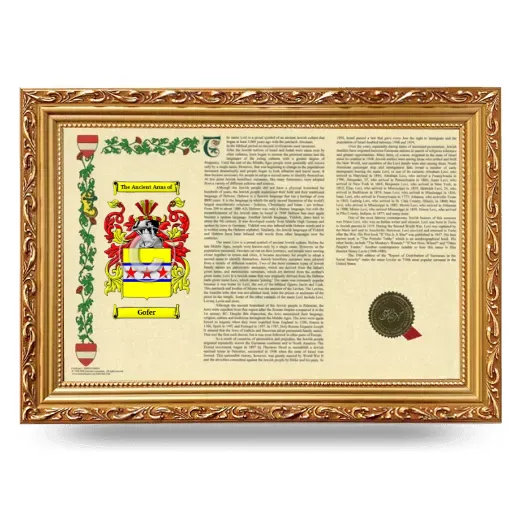 Gofer Armorial Landscape Framed - Gold