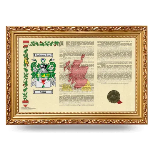 Going Armorial Landscape Framed - Gold
