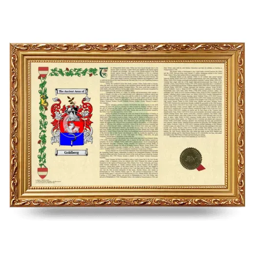 Goldberg Armorial Landscape Framed - Gold