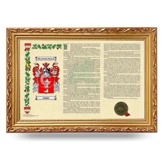 Goner Armorial Landscape Framed - Gold