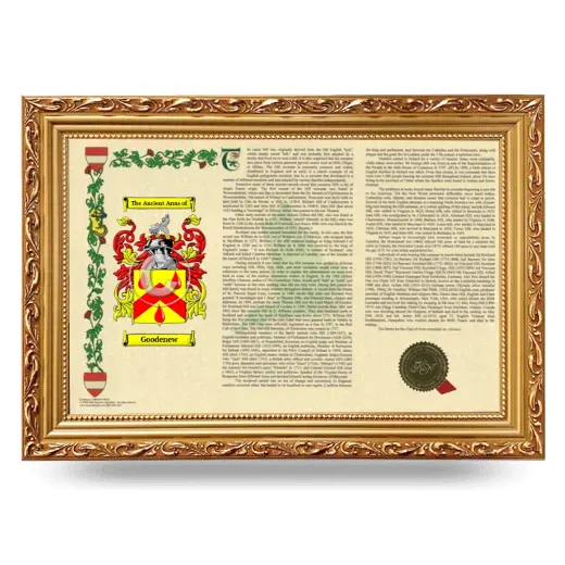 Goodenew Armorial Landscape Framed - Gold