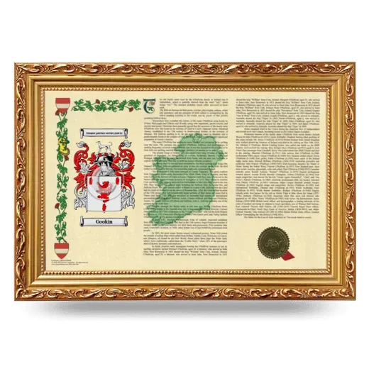 Gookin Armorial Landscape Framed - Gold