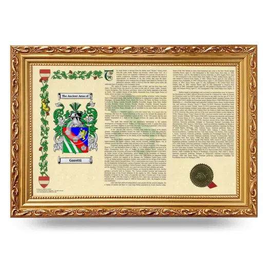 Goretti Armorial Landscape Framed - Gold