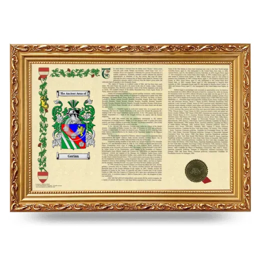 Gorian Armorial Landscape Framed - Gold