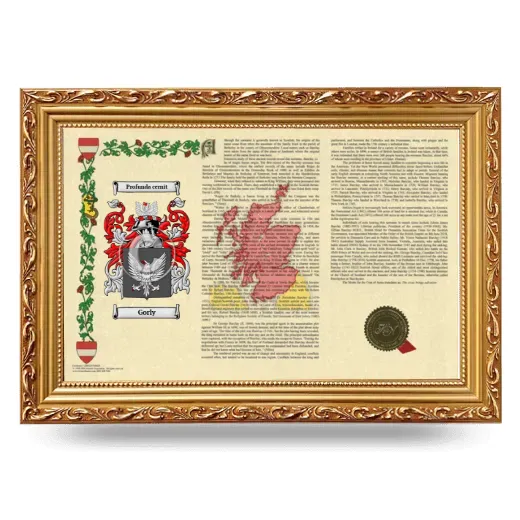 Gorly Armorial Landscape Framed - Gold