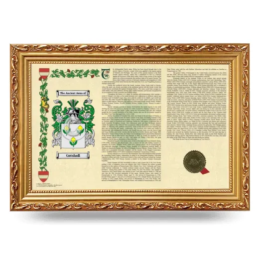 Gotshall Armorial Landscape Framed - Gold