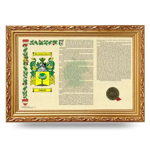 Gottsch Armorial Landscape Framed - Gold