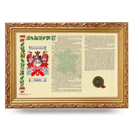Gougeon Armorial Landscape Framed - Gold