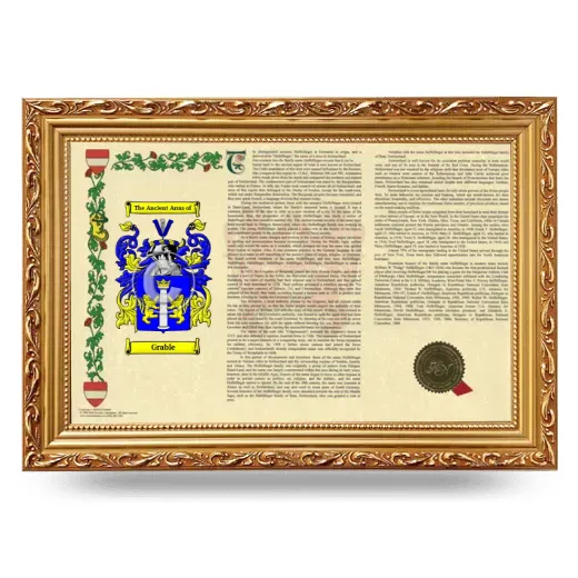 Grable Armorial Landscape Framed - Gold