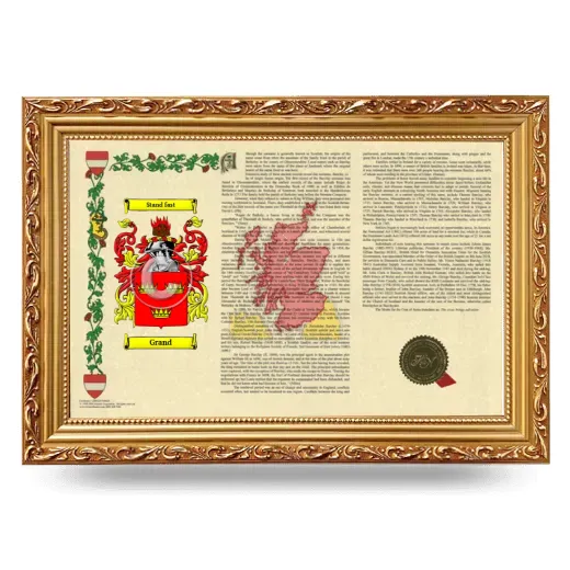 Grand Armorial Landscape Framed - Gold