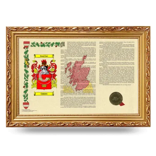 Grants Armorial Landscape Framed - Gold