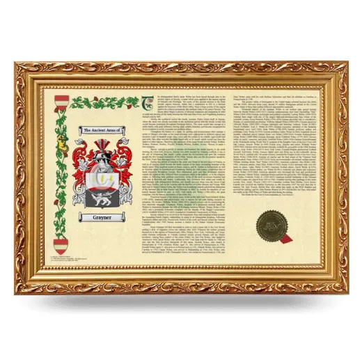 Grayner Armorial Landscape Framed - Gold