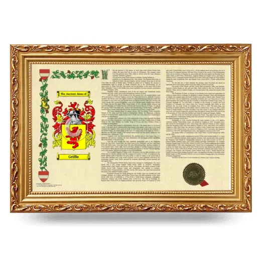 Griffis Armorial Landscape Framed - Gold