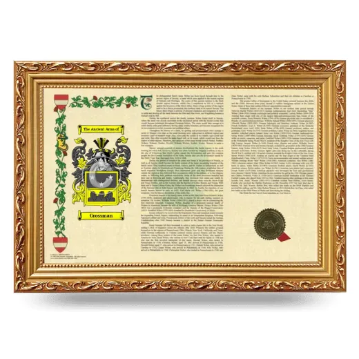 Grossman Armorial Landscape Framed - Gold