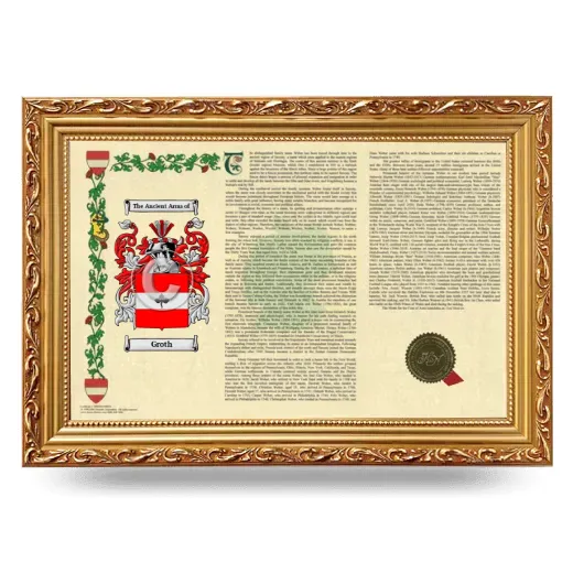 Groth Armorial Landscape Framed - Gold