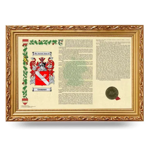 Grunauer Armorial Landscape Framed - Gold