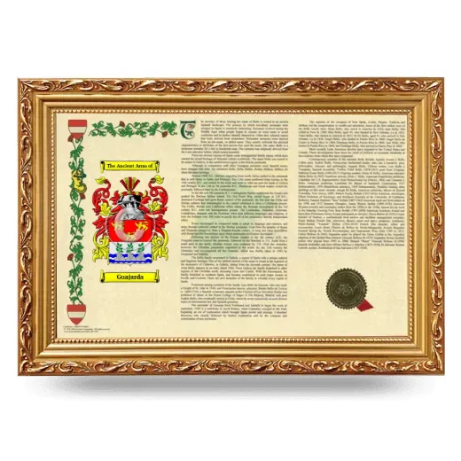 Guajarda Armorial Landscape Framed - Gold