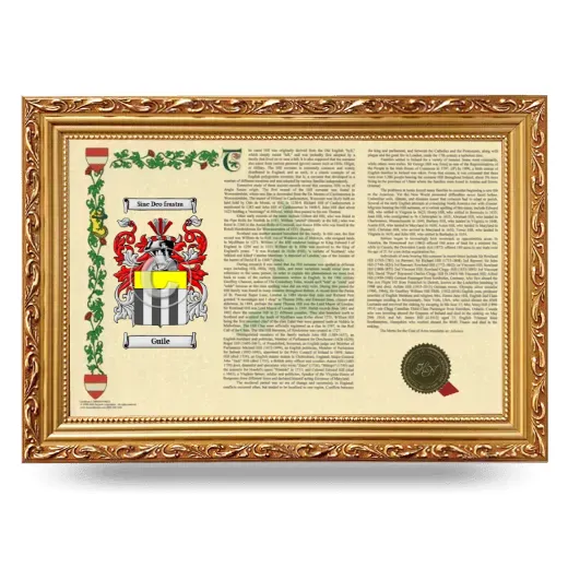 Guile Armorial Landscape Framed - Gold
