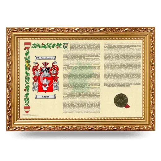 Guiser Armorial Landscape Framed - Gold