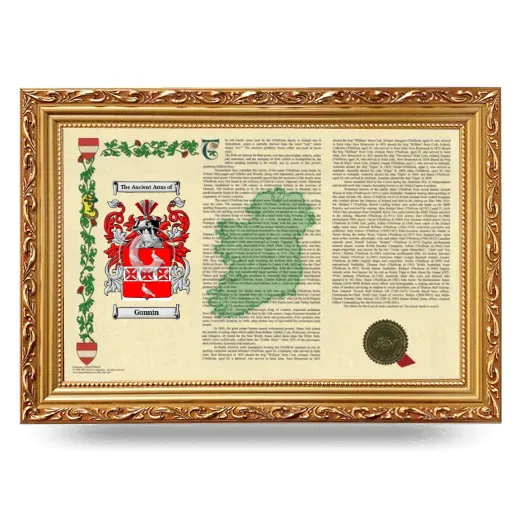 Gunnin Armorial Landscape Framed - Gold