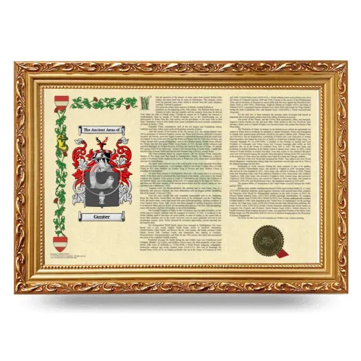 Gunter Armorial Landscape Framed - Gold